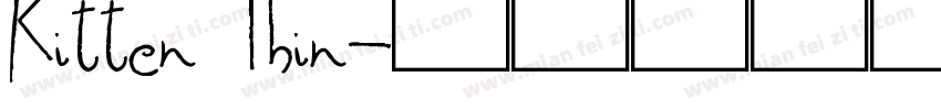 Kitten Thin字体转换